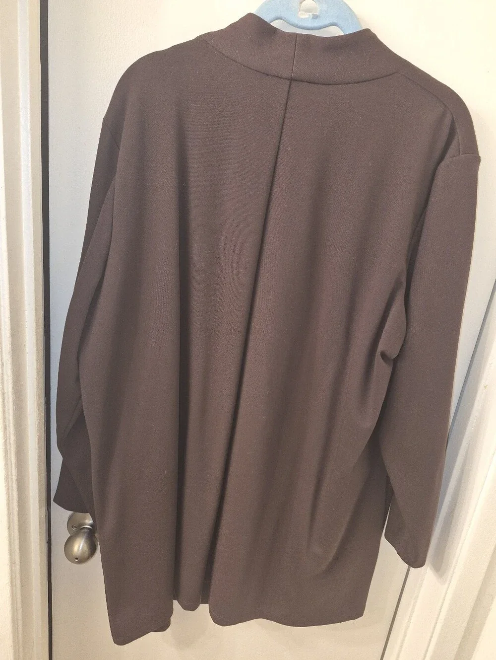 Eileen Fisher Brown Open-Front Trench Jacket